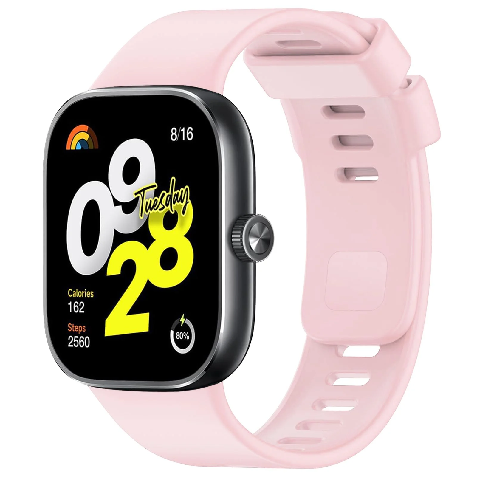 DL3 Mobilak Bracelet Compatible with Xiaomi Redmi Watch 6/5/4 / Xiaomi Smart Band 10 Pro/9 Pro/8 Pro, Soft TPU Replacement Strap Sports, Strap for Men and Women - Ice Pink