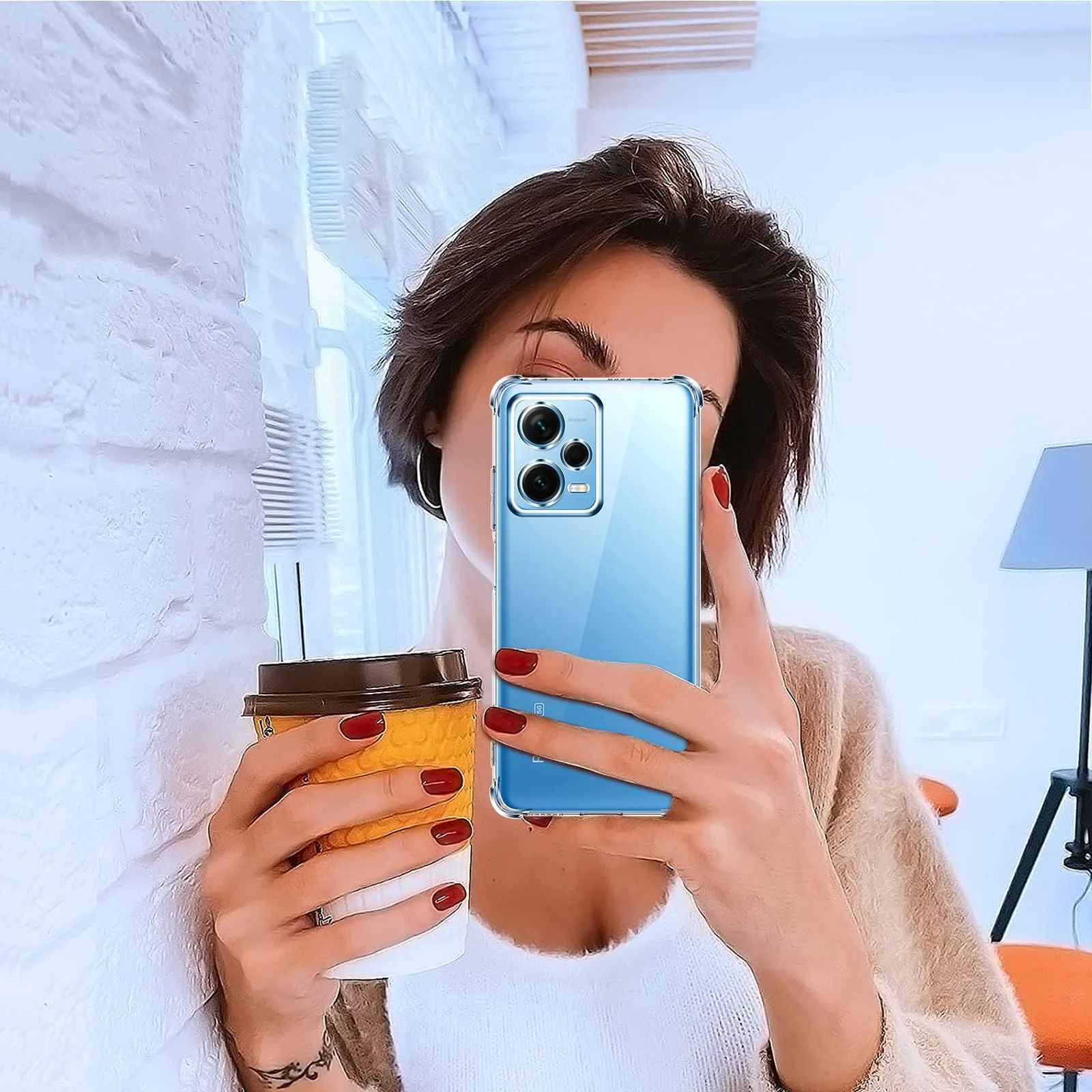 DL3 Mobilak Clear TPU Case for Xiaomi Redmi Note 12 Pro + / 12 pro plus 5G, Camera protection, Shock-absorbing protection, Non-slip grip - Clear