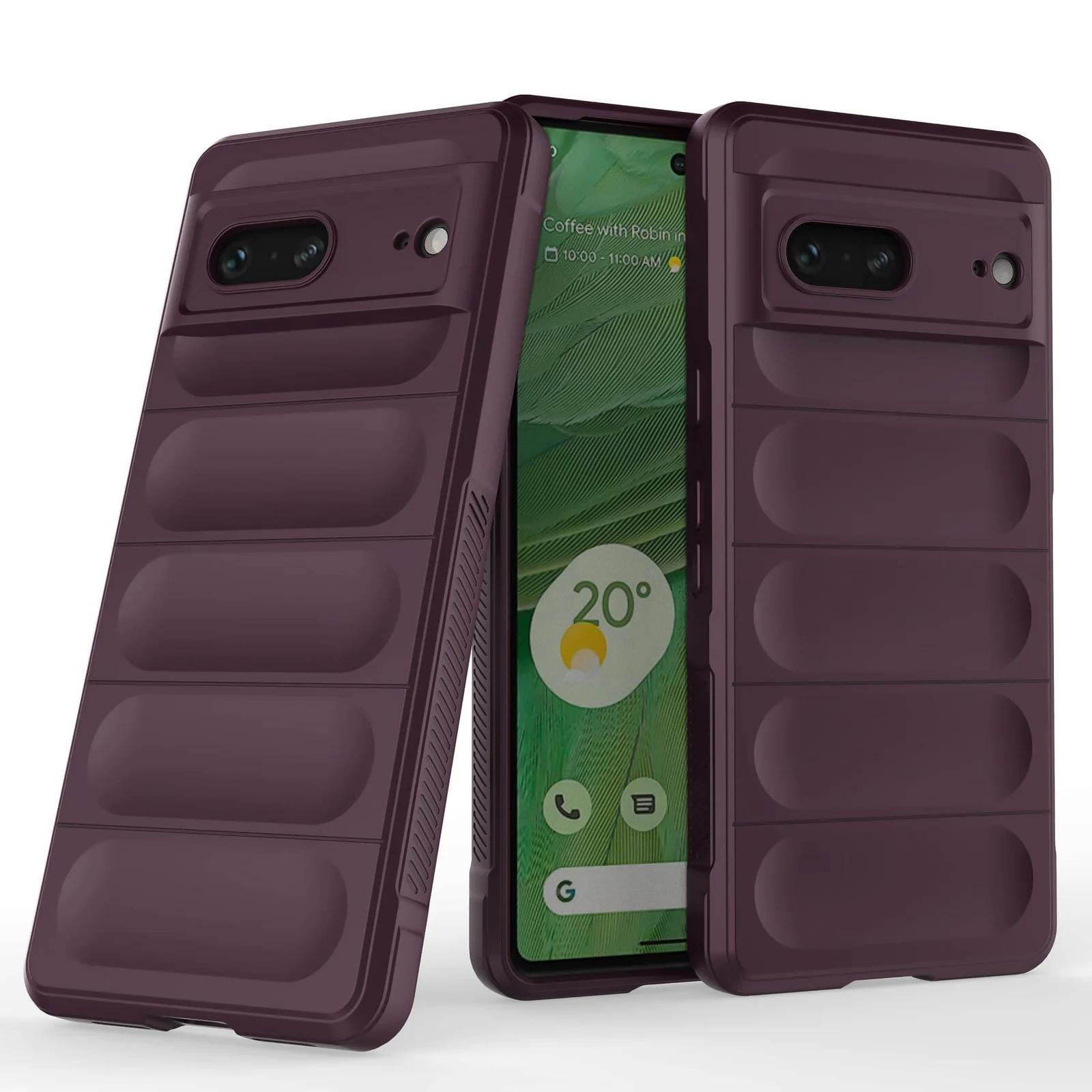 DL3 Mobilak Flexible Silicone and TPU Protective Case with Camera Protection for Google Pixel 7 - Wine Red