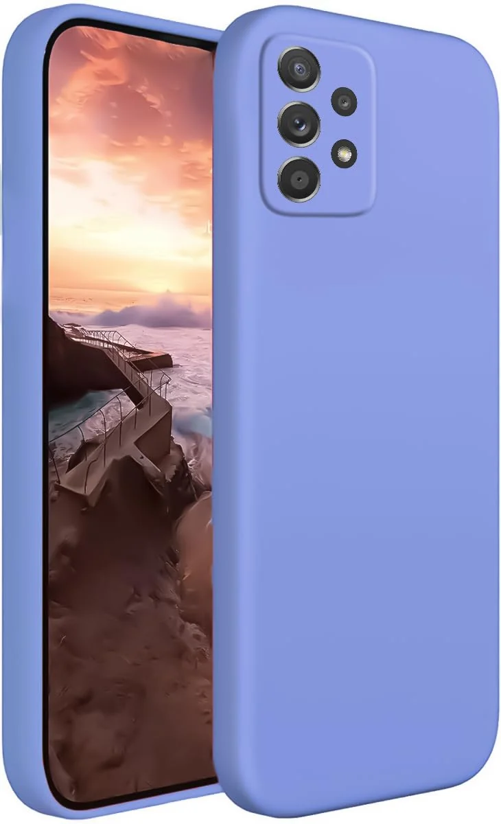 DL3 Mobilak Samsung Galaxy A23 Case, Soft Flexible Silicone Gel Rubber Bumper Cover, Slim Fit Full Body Shockproof Protective Phone Case - Lavender Blue