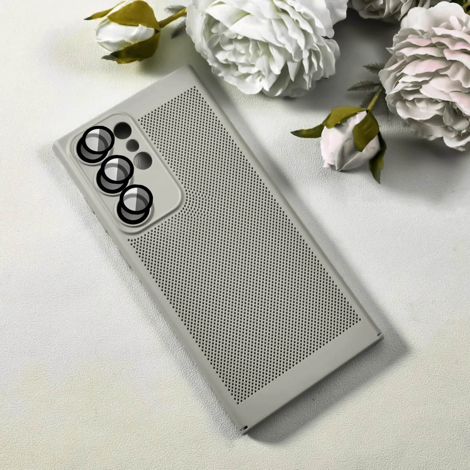 DL3 Mobilak PC Protective Case for Samsung Galaxy A15 with Camera Protection and Shockproof Design - Gray