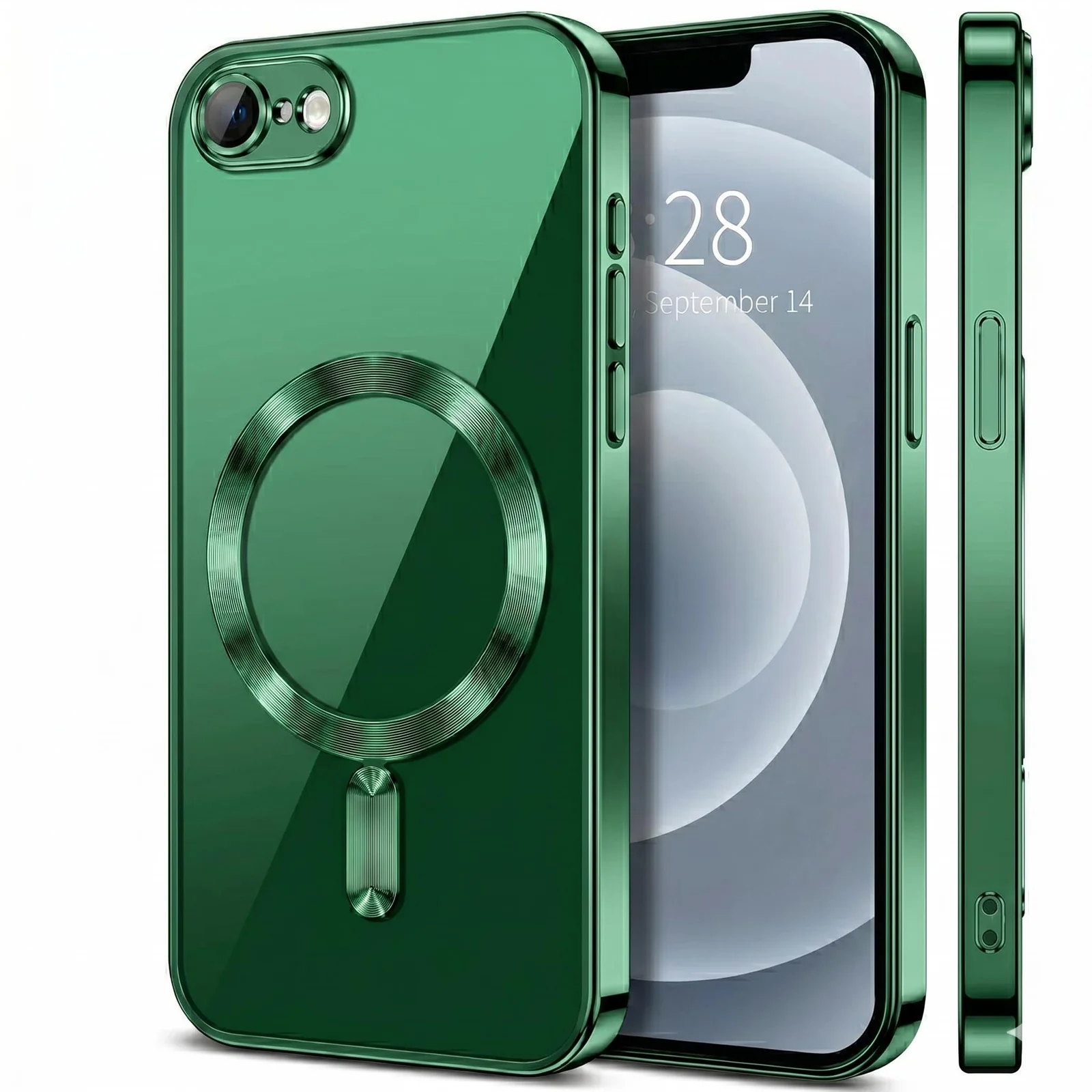 DL3 Mobilak Clear MagSafe-Compatible Magnetic Case for iPhone 7 / 8, iPhone SE 2022 / SE 2020 with Camera Protection and Military-Grade Protection