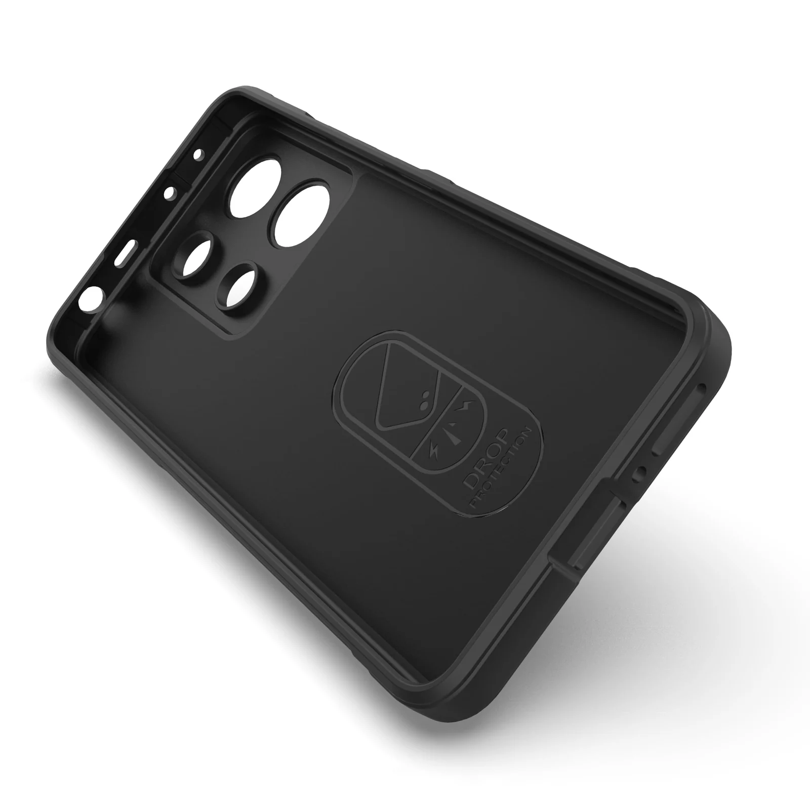 DL3 Mobilak Soft Silicone Protective Case for Xiaomi Redmi Note 13 4G with Camera Protection and Shockproof Design - Black