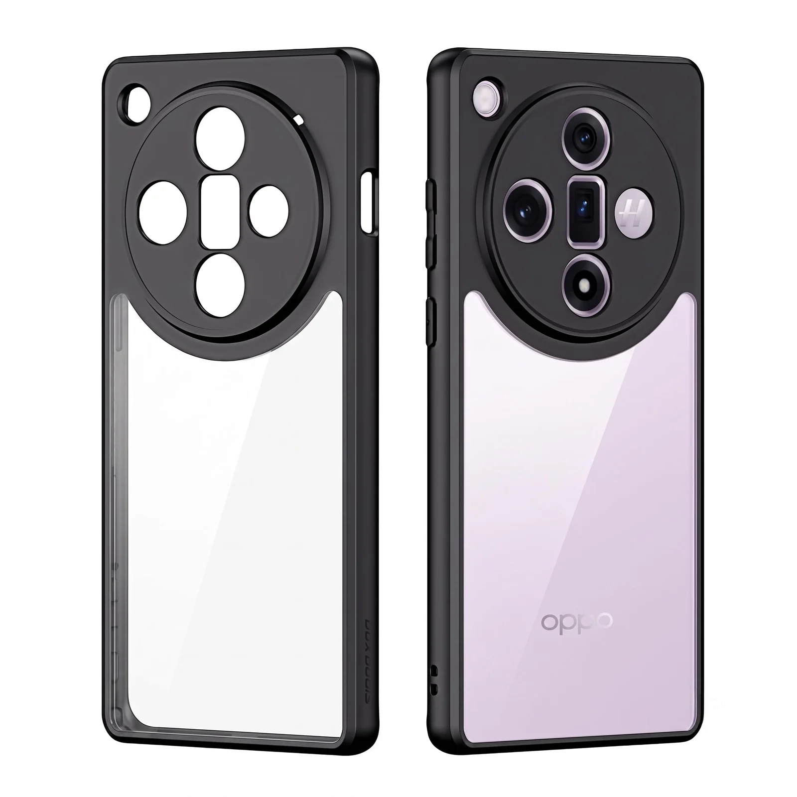DL3 Mobilak Clear PC and TPU Protective Case for OPPO Find X8 5G with Camera Protection and Military-Grade Protection - Black