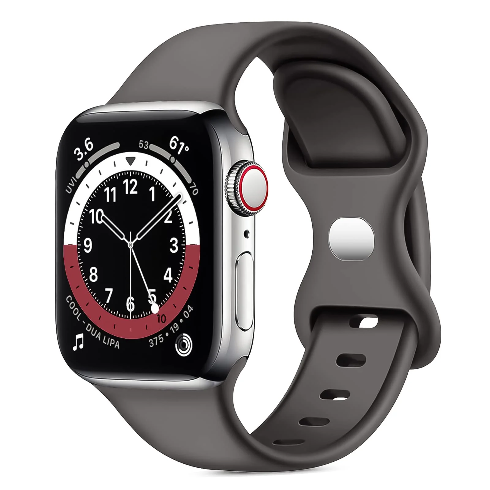 38MM/40MM/41MM — DL3 Mobilak Bands Compatible with Apple Watch Ultra 49mm 45mm 44mm 42mm 41mm 40mm 38mm, Replacement Soft Silicone Strap for iWatch Ultra/Ultra 2 Series 9/8/7/6/5/4/3/2/1 SE (38MM/40MM/41MM) - Dark Grey