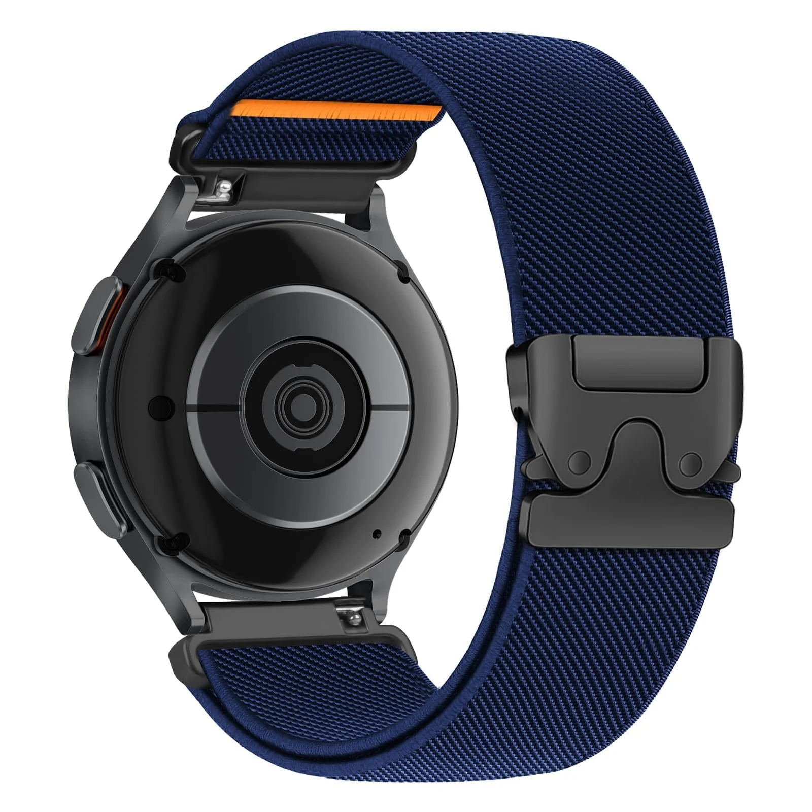 Elastic Nylon Band For 22MM Stretchy Parachute buckle Strap for Redmi Watch 5 Active/5 Lite/Samsung Galaxy Watch 3 45MM/Watch 46MM/Gear S3/Huawei watch GT6 GT5 46MM/GT 6 Pro (Trail Black)