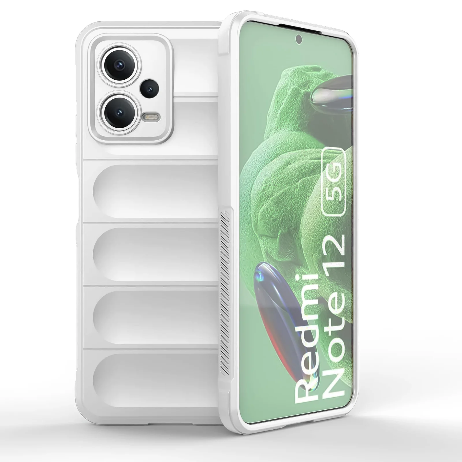 DL3 Mobilak Rugged Protective Case for Xiaomi Redmi Note 12 5G / Poco X5 5G, Camera protection, Shock-absorbing protection, Non-slip grip - White