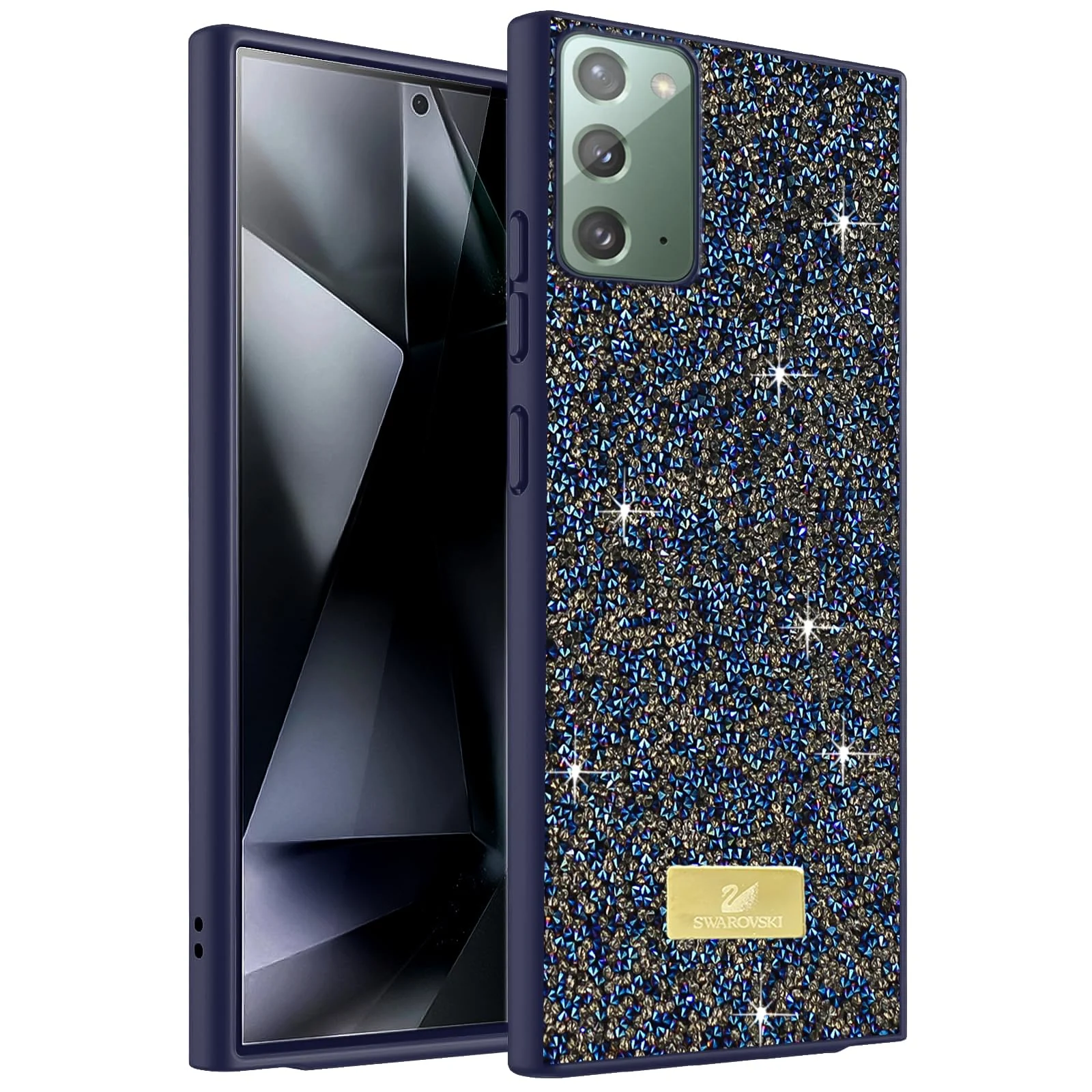 Case For Samsung Galaxy Note 20 5G Case Glitter, Sparkle Diamond Crystal Bling Case with Bling, Ultra Thin Lightweight Full Body Shockproof Anti-Scratch Protective Cover - Black
