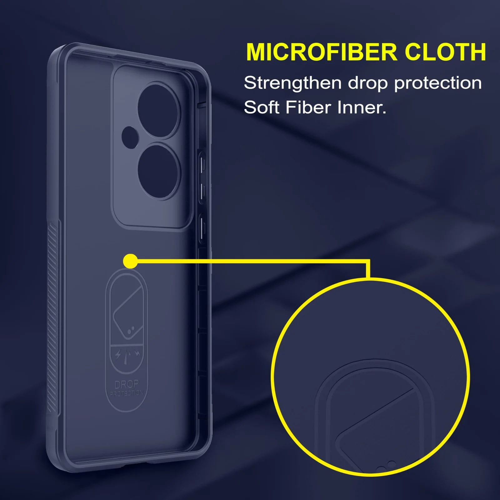 DL3 Mobilak Flexible Silicone and TPU Protective Case with Camera Protection for OPPO Reno 11F 5G - Blue
