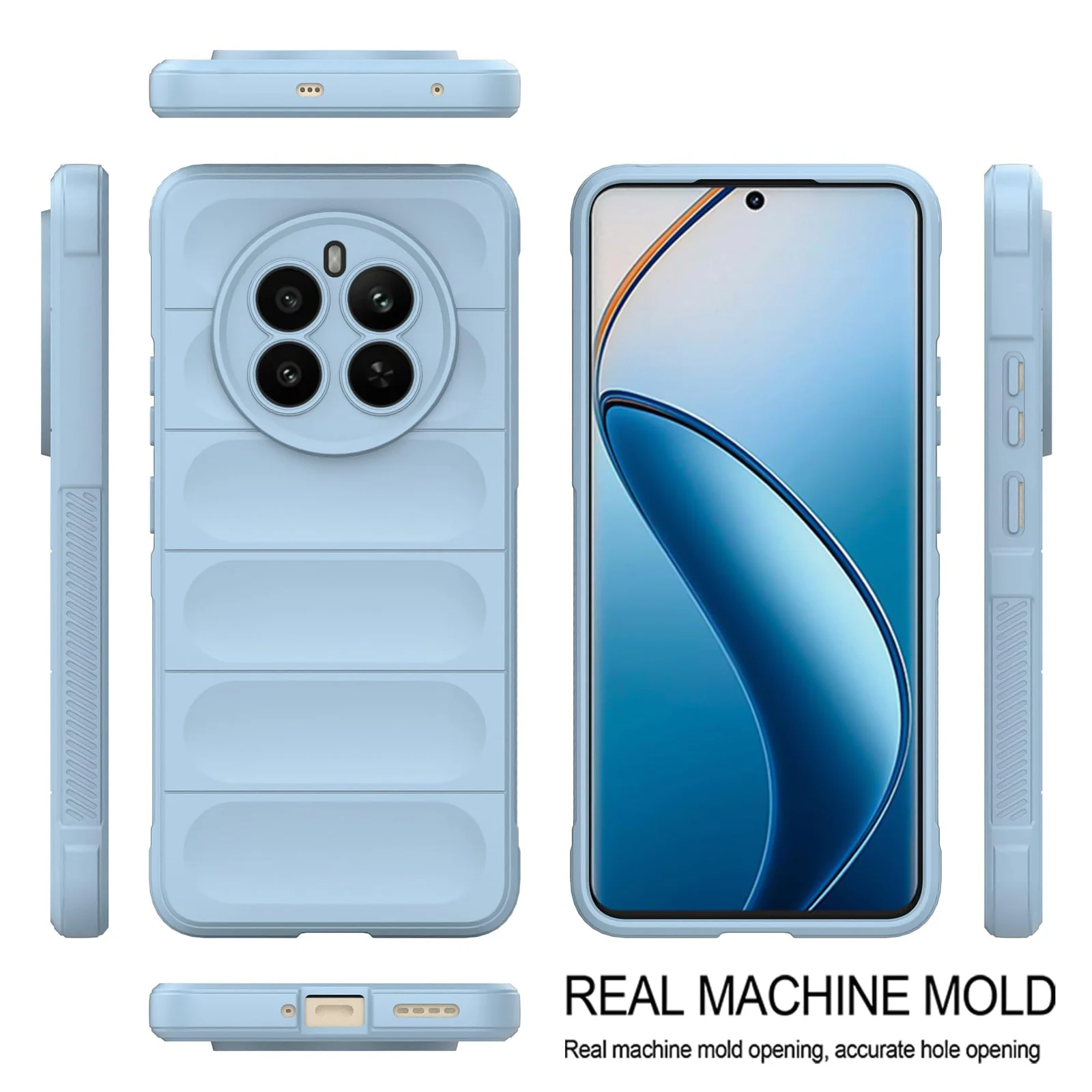DL3 Mobilak Soft Silicone Protective Case for realme 12 Pro / realme 12 Pro Plus with Camera Protection and Shockproof Design - Baby Blue