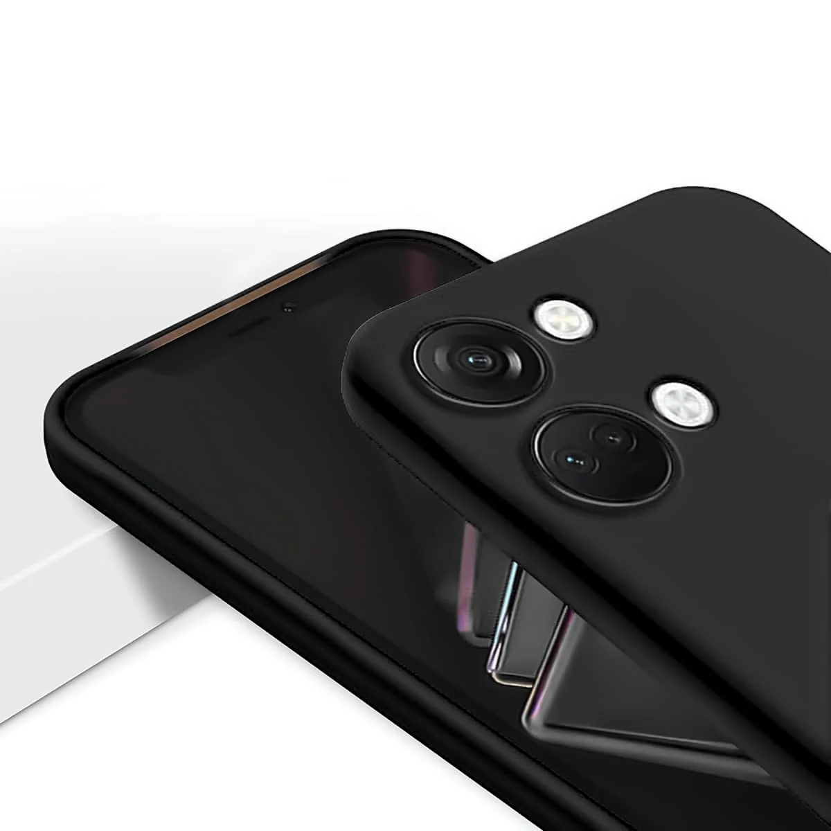 DL3 Mobilak Silicone Protective Case for OnePlus Nord 3, Shock-absorbing protection, Scratch-resistant surface, Soft microfiber lining - Black