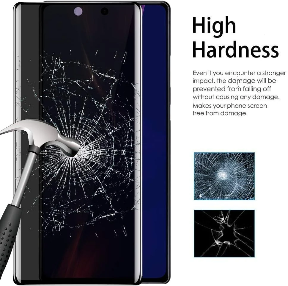DL3 Mobilak Screen Protector Compatible with Samsung Galaxy S23 Ultra Privacy, Anti-Spy 9H Hardness Tempered Glass Film - Black