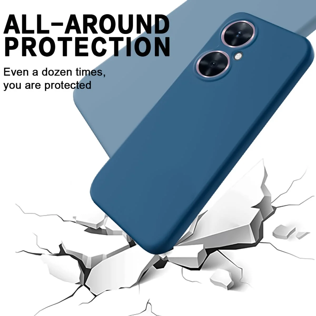 DL3 Mobilak Silicone Protective Case for Huawei nova 11i, Shock-absorbing protection, Scratch-resistant surface, Soft microfiber lining - Royal Blue