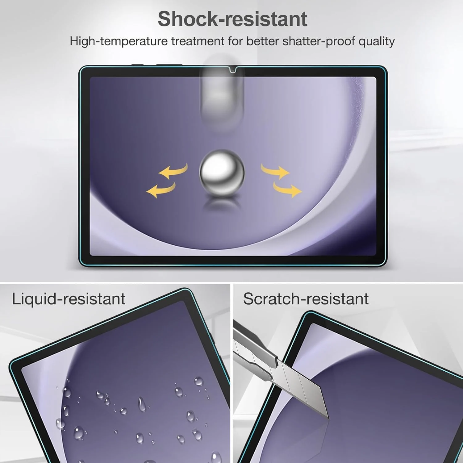 DL3 Mobilak Screen Protector For Samsung Galaxy Tab S9 FE 5G 10.9 Inch/Galaxy Tab S9 11 Inch 2023 Tablet Tempered Glass Film [HD Crystal ] [Easy Installation] [Scratch Resistant] [9H Hardness] - Clear