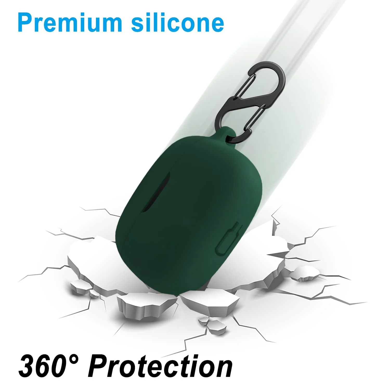 DL3 Mobilak Silicone Cover Case Compatible with Anker Soundcore Life P2i / Anker R100 Portable Protective Case Cover With Keychain For Anker P2 i / R100 - Green