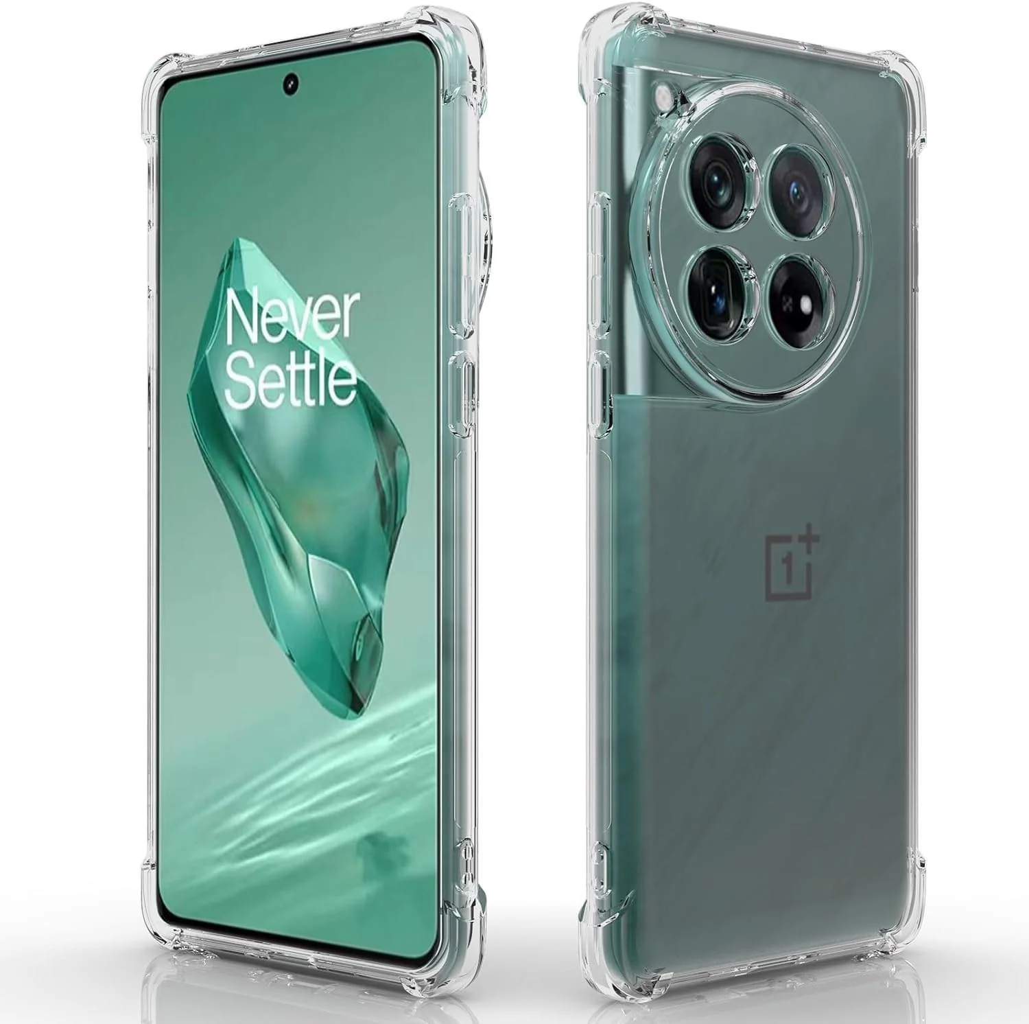 DL3 Mobilak Case Compatible with Oneplus 12 5G, Cover Silicone TPU Gorilla Anti-shock Protector Camera Shockproof Corners - Clear
