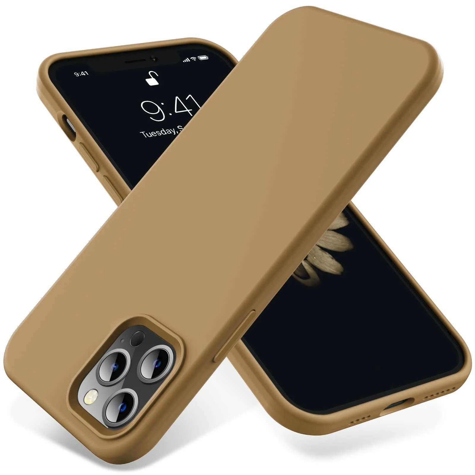 DL3 Mobilak Liquid Silicone Case for iPhone 11 Pro Max (6.5 Inch), Shock-absorbing protection, Scratch-resistant surface, Soft microfiber lining - Desert 2
