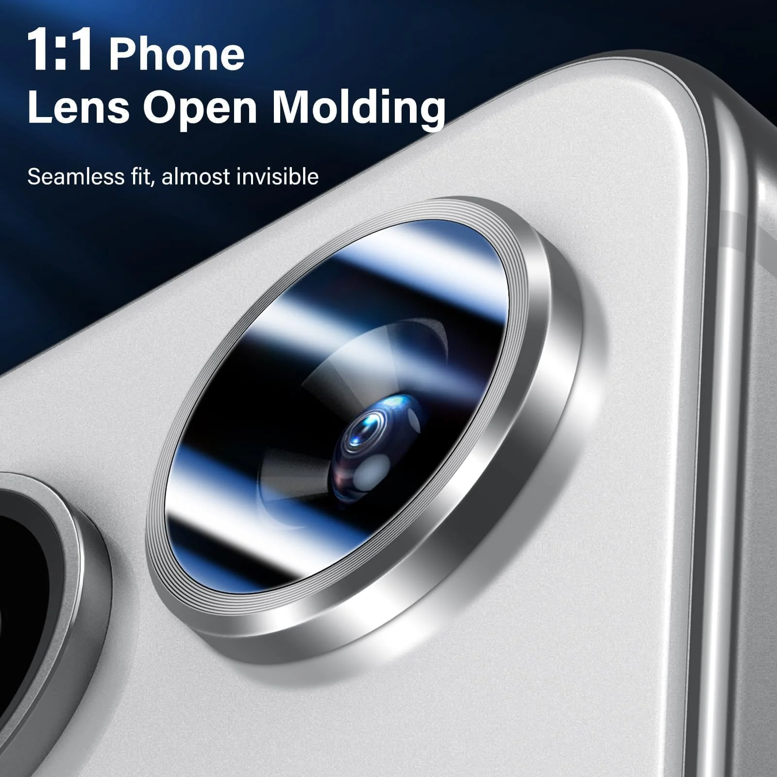 DL3 Mobilak Camera Lens Protector for Honor X8b Accessories, 9H Tempered Glass Metal Individual Ring Camera Cover Screen Protector, Case Friendly, Anti Scratch - Silver