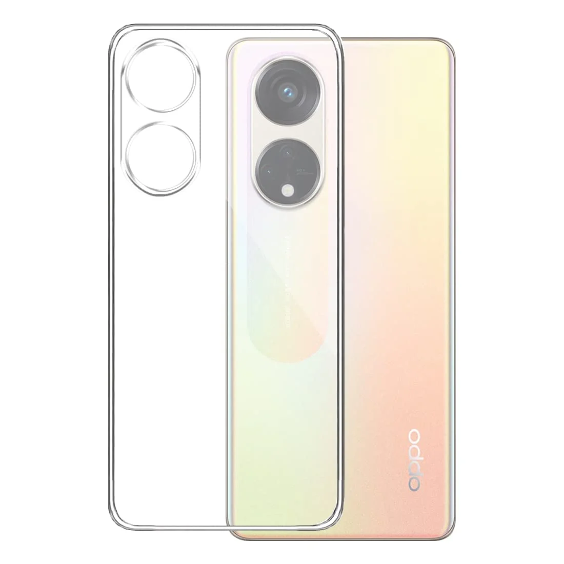 DL3 Mobilak Case Compatible with OPPO Reno 8T 5G Case Crystal Soft TPU Gel Case Flexible Silicone Anti-Scratch Camera Protection TPU Cover - Clear
