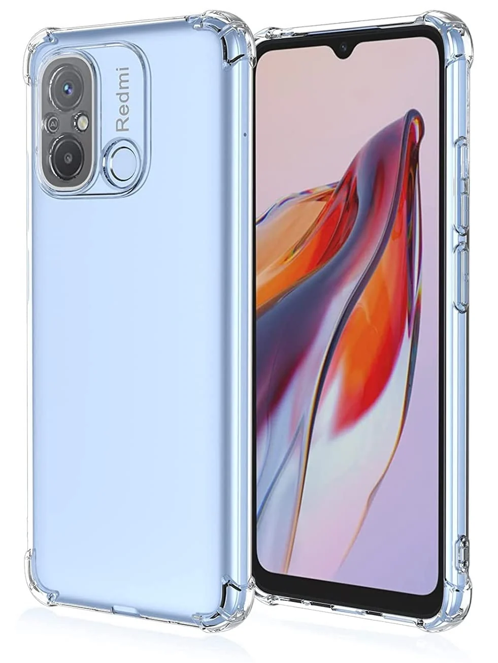 DL3 Mobilak Clear TPU Case for Xiaomi Redmi 12C / Redmi 11A / Poco C55, Camera protection, Shock-absorbing protection, Non-slip grip