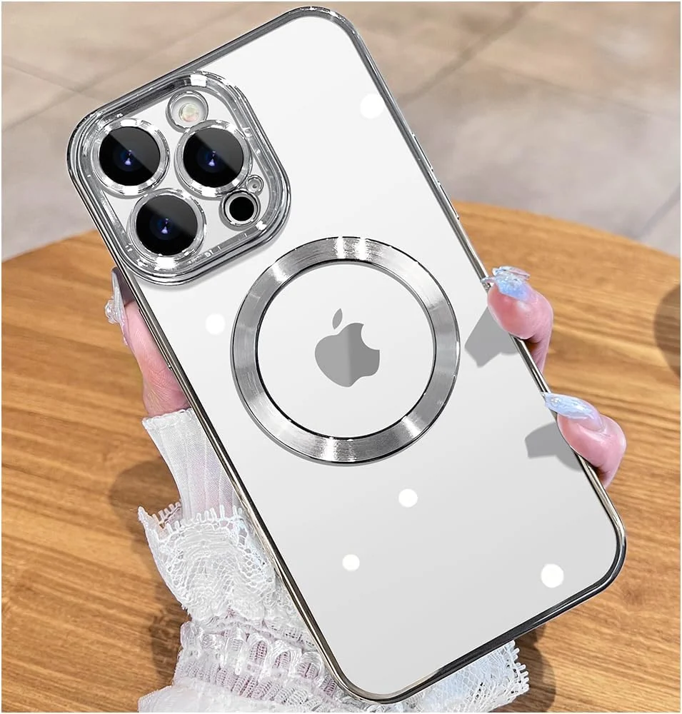 DL3 Mobilak Plated-Edge TPU Protective Case with Camera Protection for iPhone 11 Pro Max - Silver