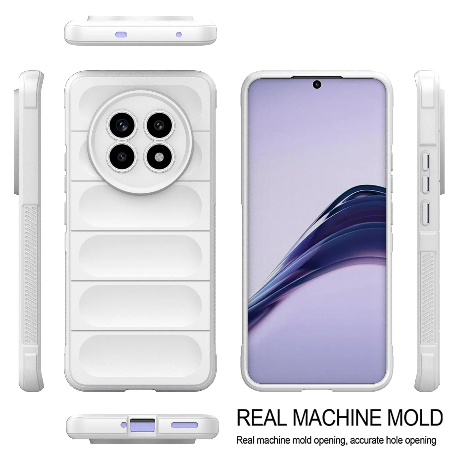 DL3 Mobilak Flexible Silicone and TPU Protective Case with Camera Protection for realme 13 Pro / realme 13 Pro Plus 5G - White