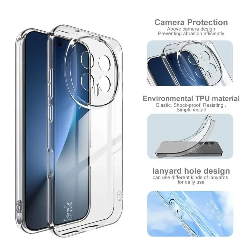DL3 Mobilak Case Compatible with Honor Magic 8 5G, Case Crystal Soft TPU Gel Case Flexible Silicone Anti-Scratch Camera Protection TPU Cover - Clear