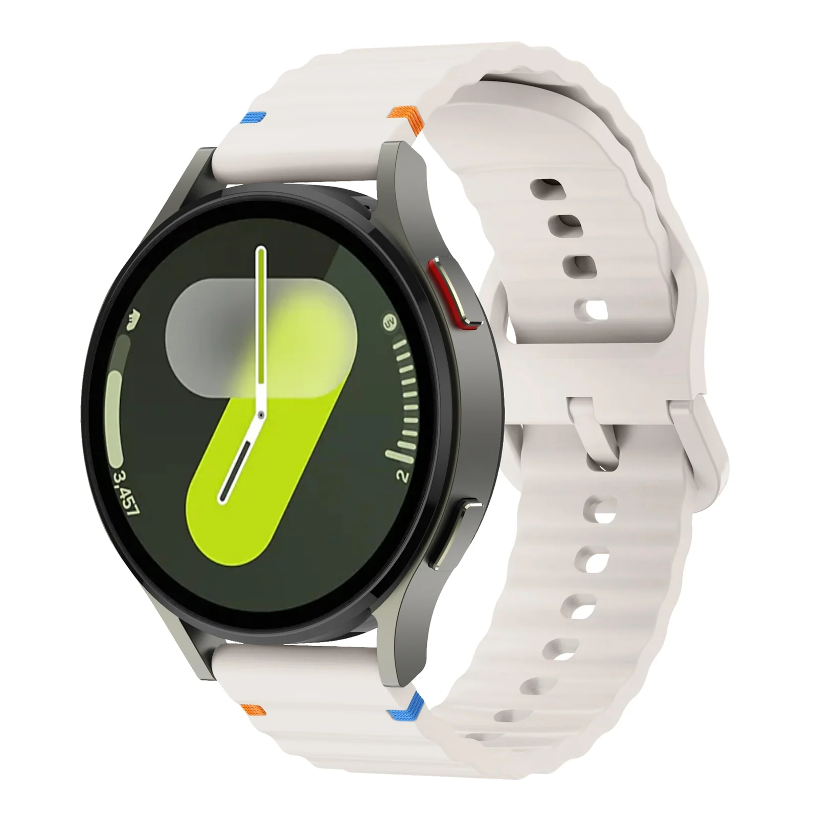 DL3 Mobilak Silicone Sport Band 22MM Strap For Xiaomi Redmi Watch 5 Actie/5 Lite/Samsung Galaxy Watch 3 45mm/Watch 46mm/Gear S3/Huawei watch GT5 GT4 GT3 GT2 GT 46MM/GT2E/GT3 Pro GT 5 Pro - Starlight