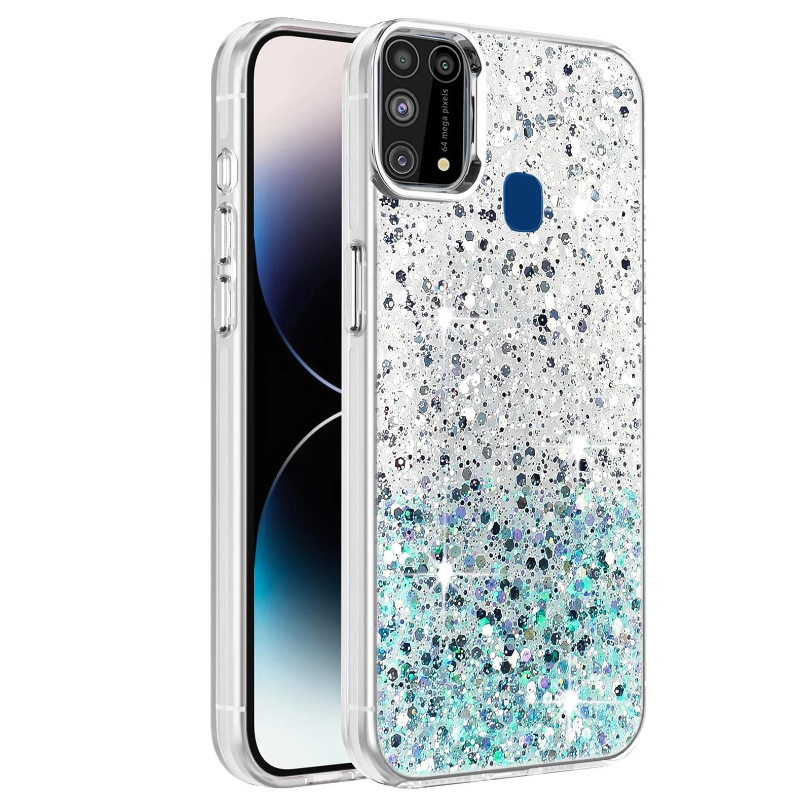 Samsung Galaxy M31 / M21s — DL3 Mobilak Glitter Protective Case for Samsung Galaxy M31 / M21s, Supports wireless charging, Camera protection, Shock-absorbing protection