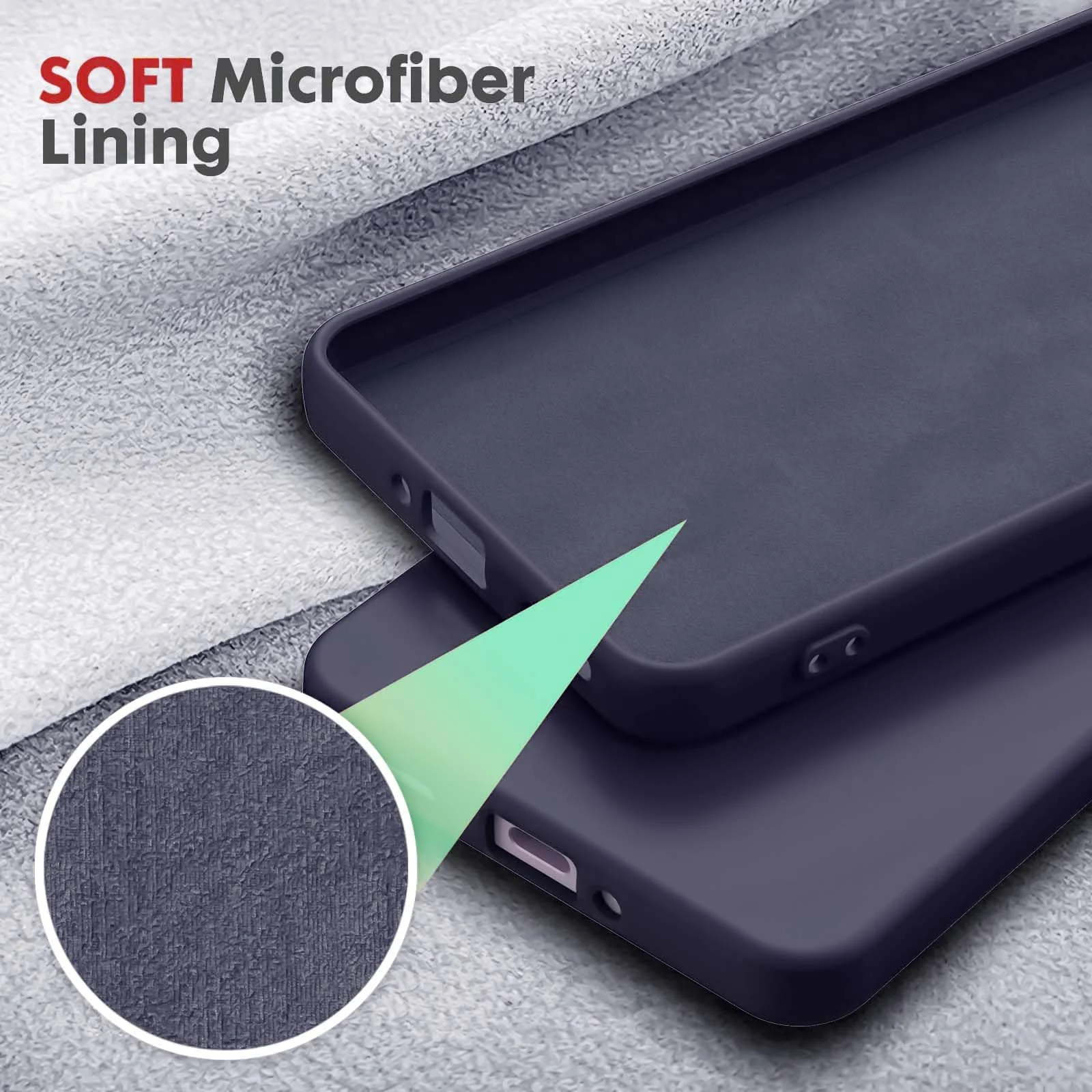 DL3 Mobilak Liquid Silicone Protective Case with Soft Microfiber Lining with Full Camera Protection for OPPO Reno11 F 5G - Midnight Blue