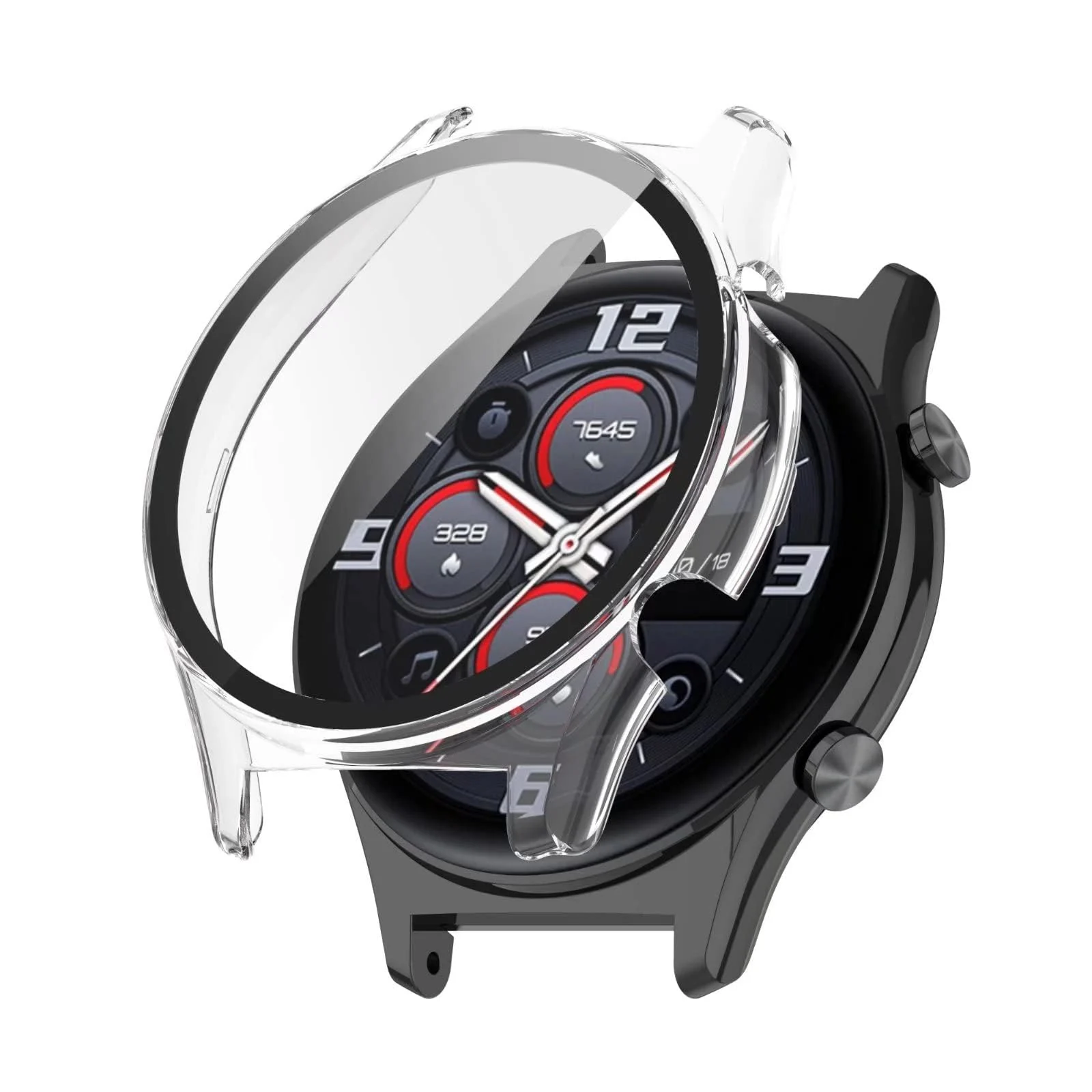 DL3 Mobilak Protective Case Compatible with Huawei Watch GT 2 46mm 9H Hardness PC Case Bumper Full Slim Protective Cover with Tempered Glass For Huawei Watch GT2 46mm