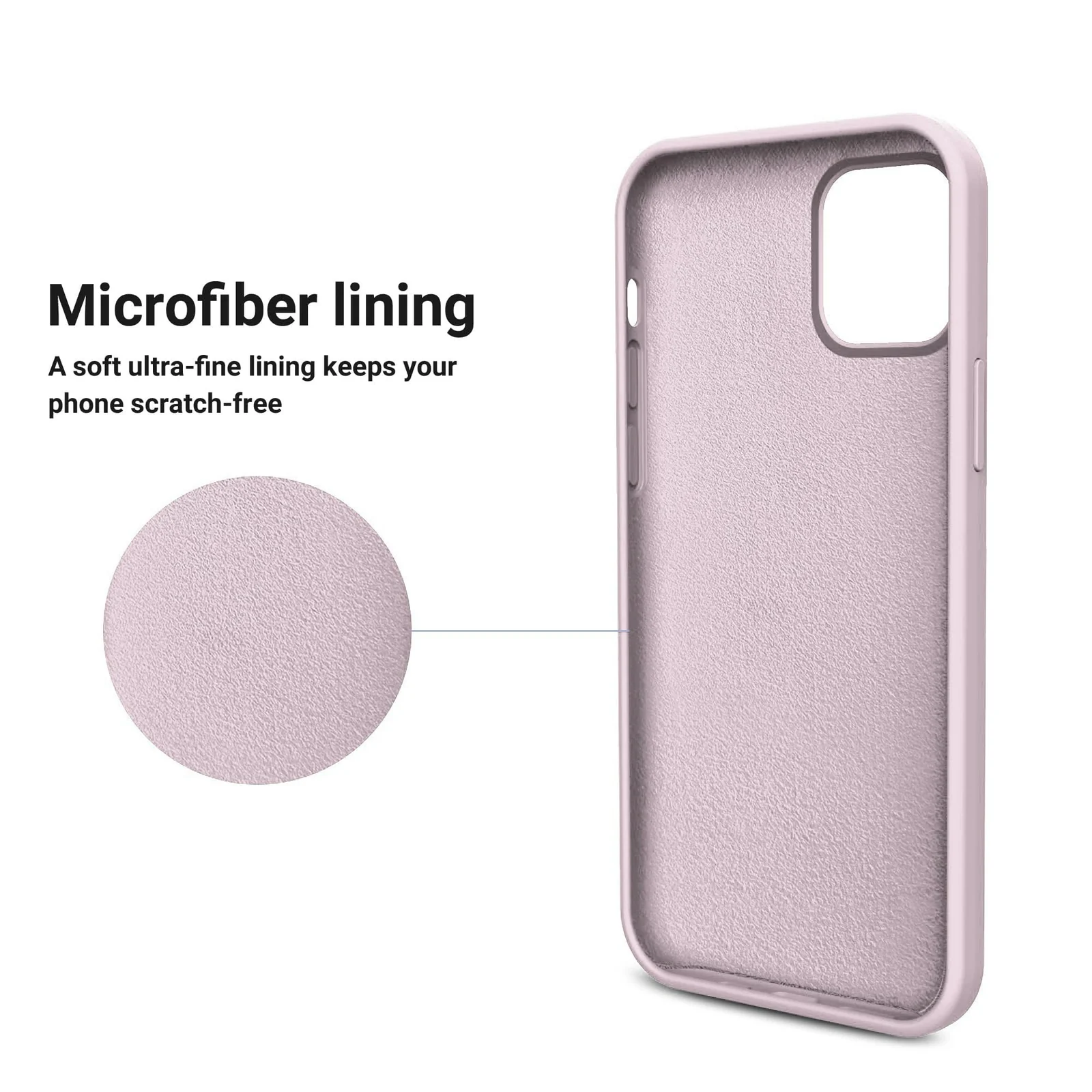 "DL3 Mobilak Compatible with iPhone 15 Pro Max Case 6.7"", Slim Liquid Silicone 3 Layers Soft Gel Rubber Shockproof Protective Phone Case with Anti-Scratch Microfiber Lining - A. pink Sand"