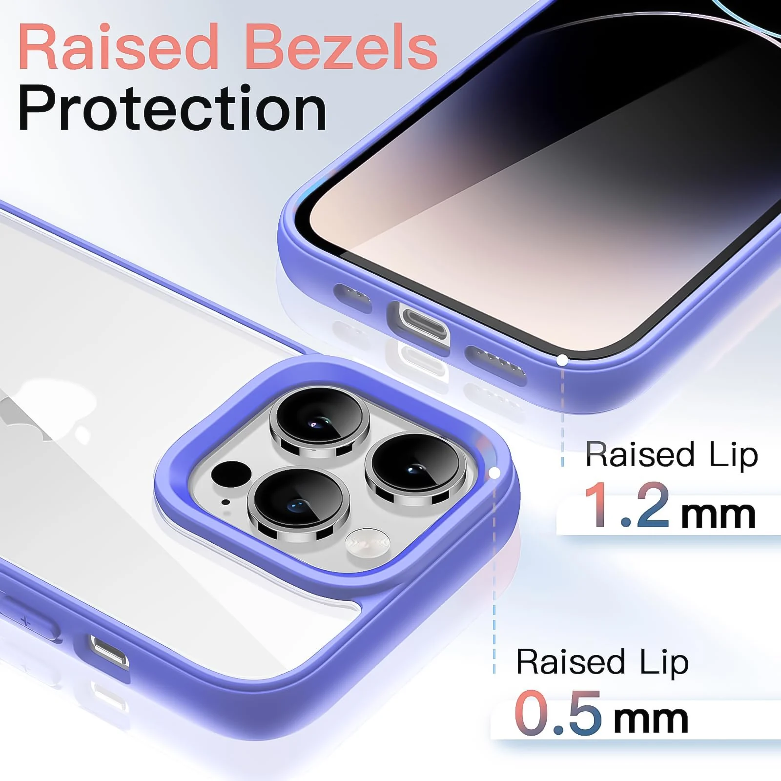 DL3 Mobilak Clear Protective Case for iPhone 16 Pro - Lavender Blue