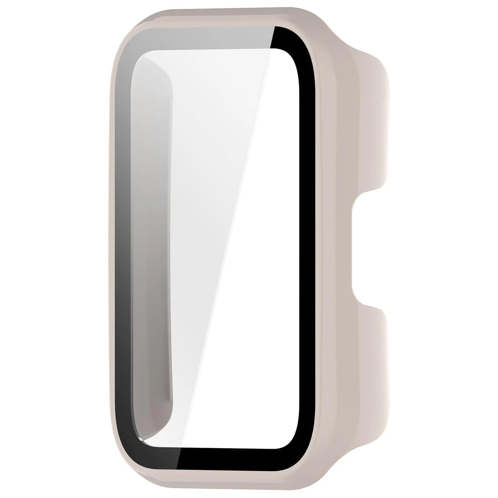 DL3 Mobilak Case with Screen Protector for Huawei Band 11, Bumper Full Coverage Hard PC Overall Protective Cover, Built-in Tempered Glass Film High Sensitivity For Huawei Band 11 - Ivory White