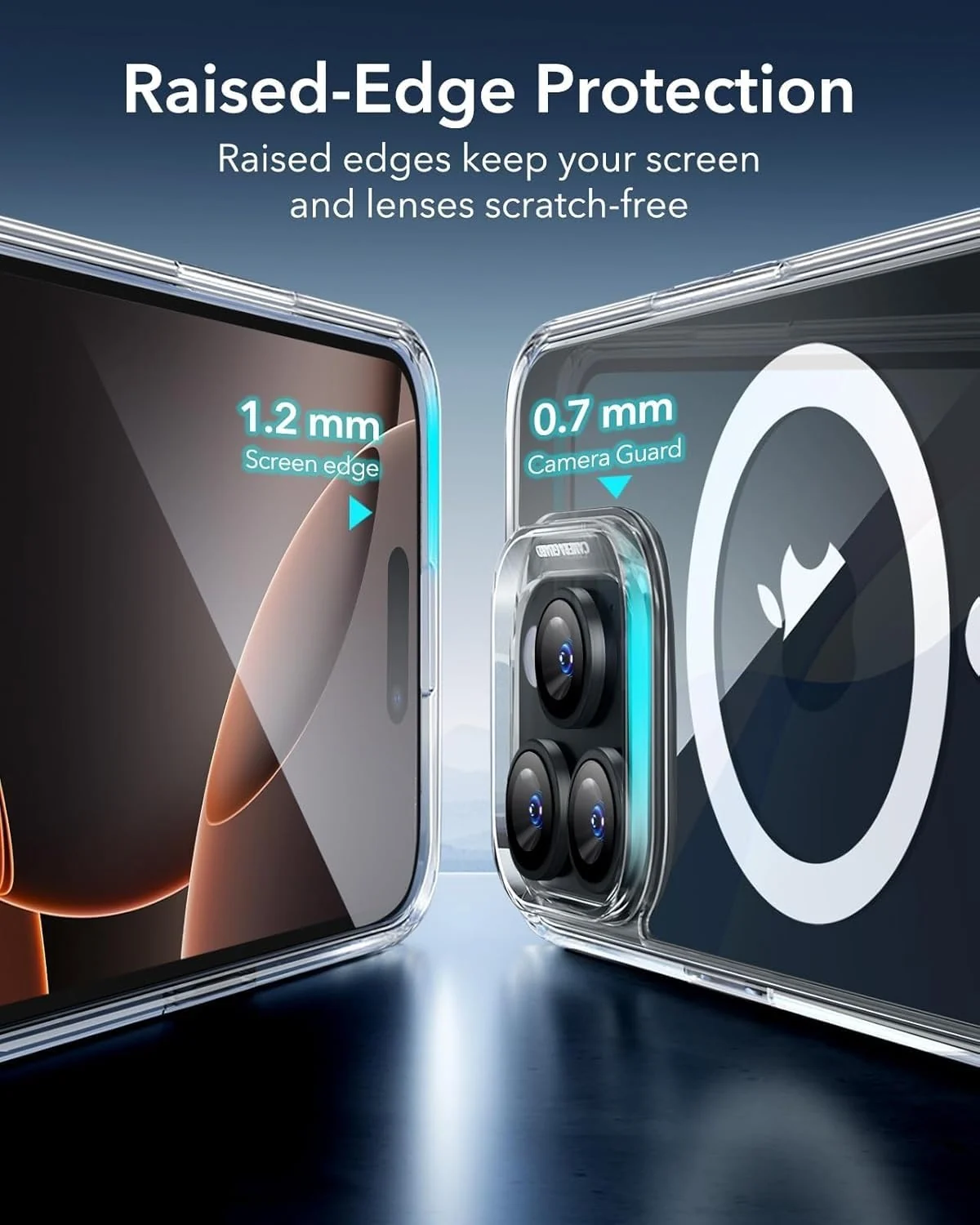 DL3 MOBILAK for iPhone 16 Pro Case Clear [Compatible with MagSafe] Slim Magnetic Clear Bumper Case
