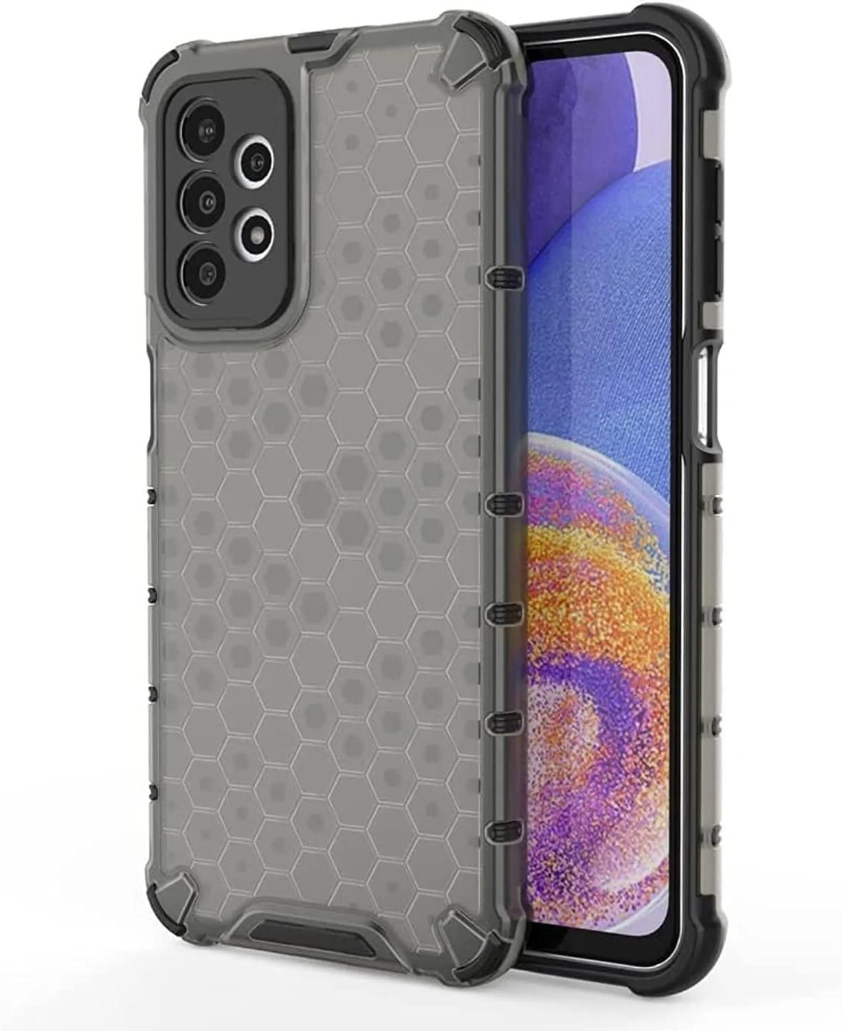 DL3 Mobilak Clear PC and TPU Protective Case for Samsung Galaxy A52S / A52 5G with Shockproof Design - Black
