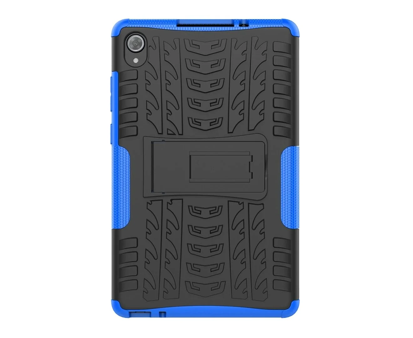 DL3 Mobilak Case For Lenovo Tab M8 4th Gen 2023/3rd Gen 2022/HD LTE 2021/Tab M8 HD/Tab M8 FHD 2019 8.0 inch, Hybrid Rugged Armor Heavy Duty 2 in 1 TPU + PC Dual Layer Case with Kickstand - Blue