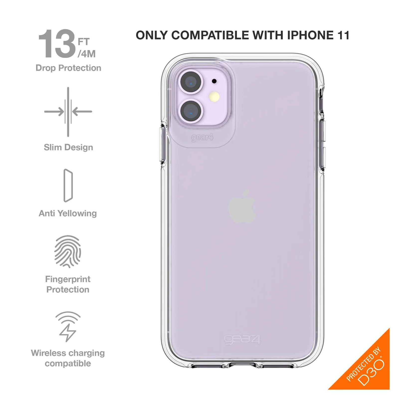 DL3 Mobilak Clear Protective Case for iPhone 11 - Clear