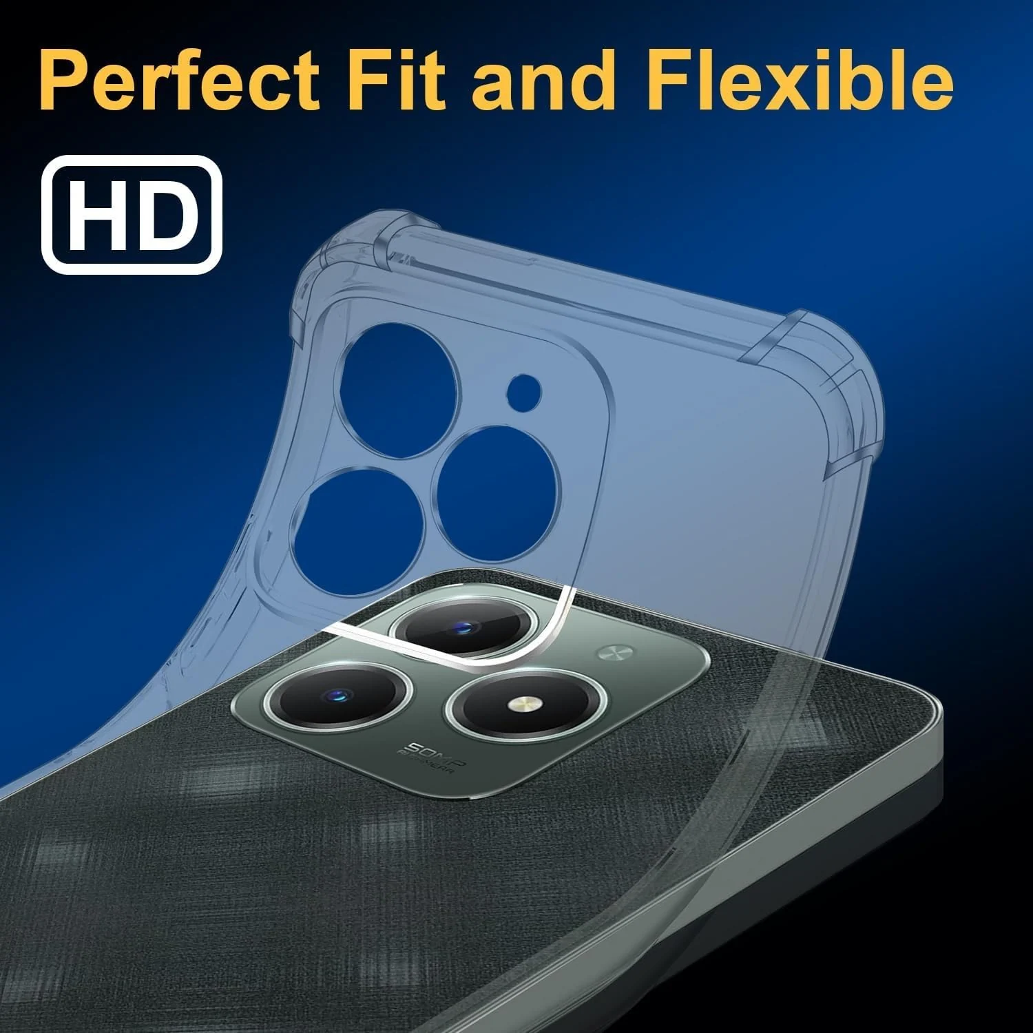 DL3 Mobilak Clear TPU Case for realme C63 / realme C61, Camera protection, Shock-absorbing protection, Scratch-resistant surface - Clear