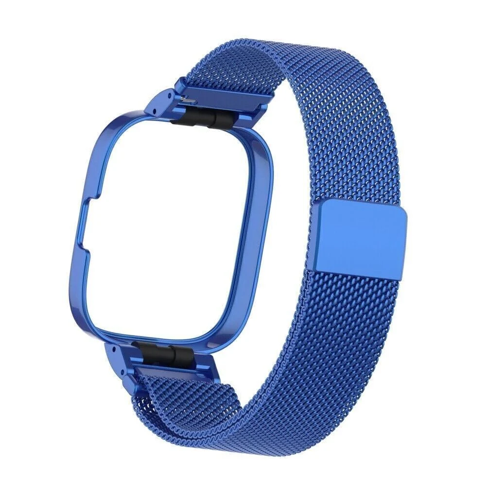DL3 Mobilak Strap Compatible with Xiaomi Redmi Watch 3 (Not Fit Watch 3 Active), Magnetic Metal Stainless Steel Adjustable Wristbands Breathable Watch Bands for Xiaomi Redmi Watch 3 - Blue