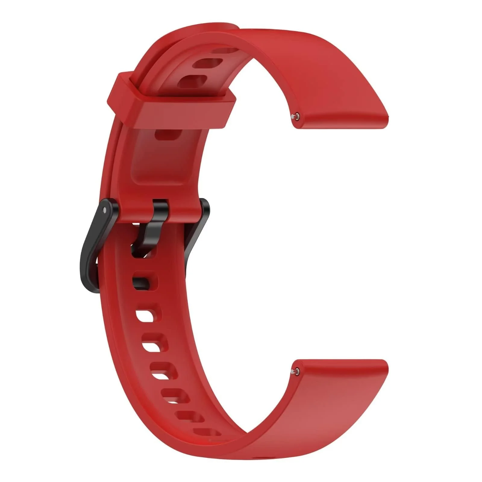 DL3 Mobilak Silicone Strap for realme Band 2, [Breathable] Soft Silicone Replacement Strap for Men and Women, Pin Buckle Design, for realme Band2 - Red