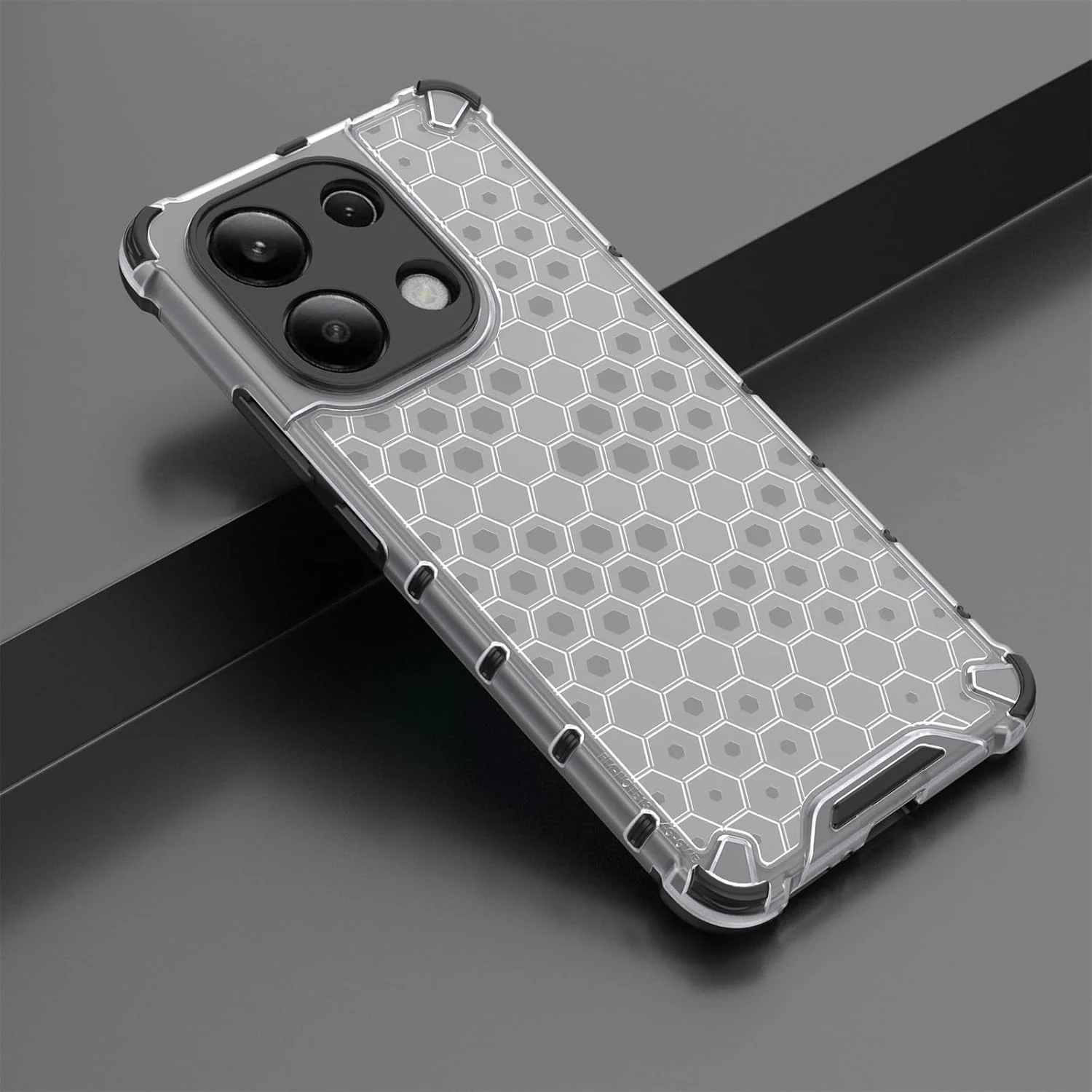 DL3 Mobilak Clear PC and TPU Protective Case for Xiaomi Redmi Note 13 4G with Shockproof Design - Clear