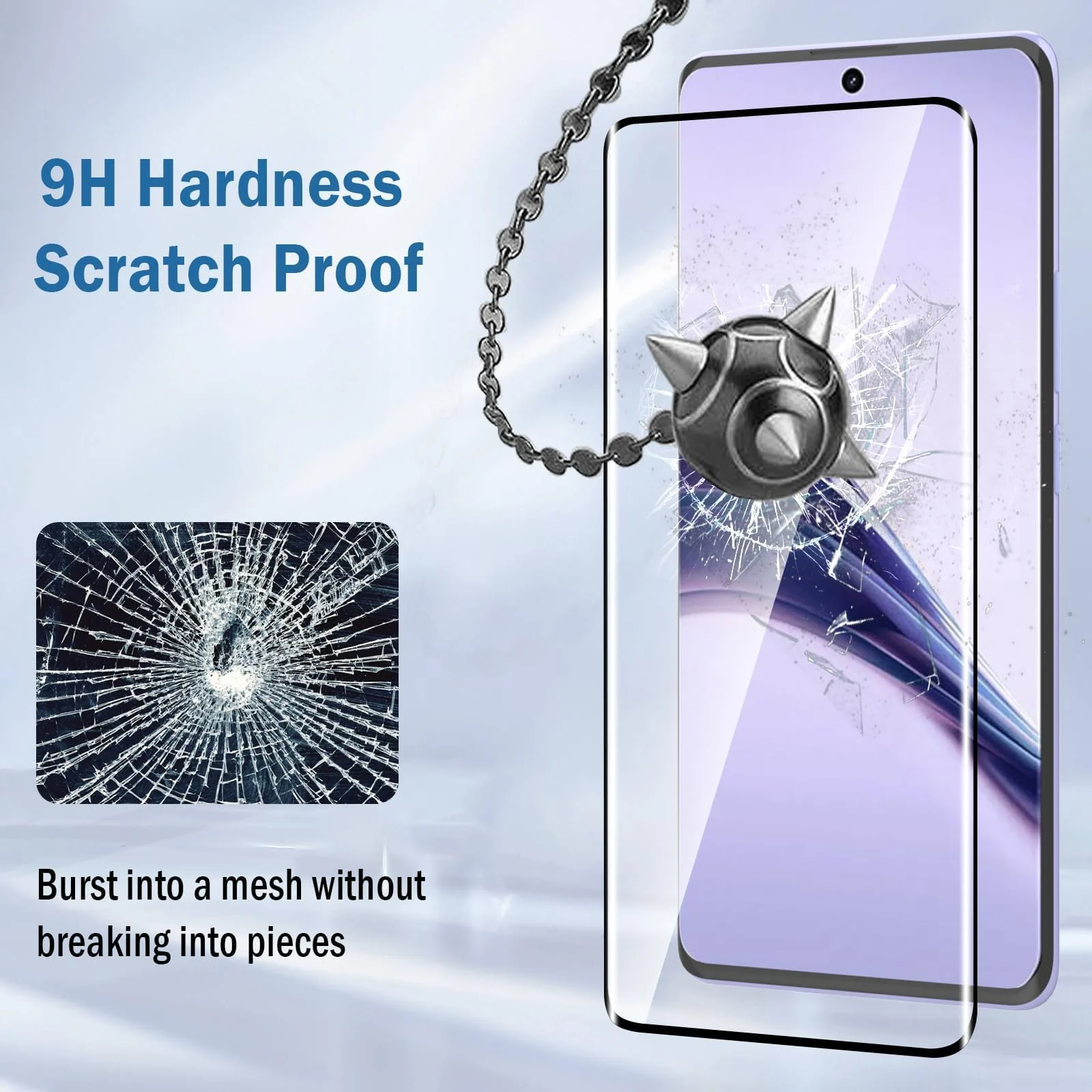 DL3 Mobilak Screen Protector for vivo V60 5G, Tempered Glass Screen Saver Premium HD Protective, Scratch Resistant, NO-Bubble, 9H Hardness, Full Coverage Film - Clear