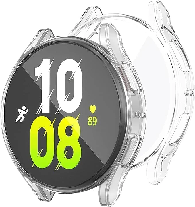 DL3 Mobilak Case Compatible with Samsung Galaxy Watch 4 40mm 2021 & Watch 5 40mm 2022 Case All-Around Screen Protector Watch Soft TPU Shockproof Cover Slim Guard Thin Bumper Shel Protector - Clear