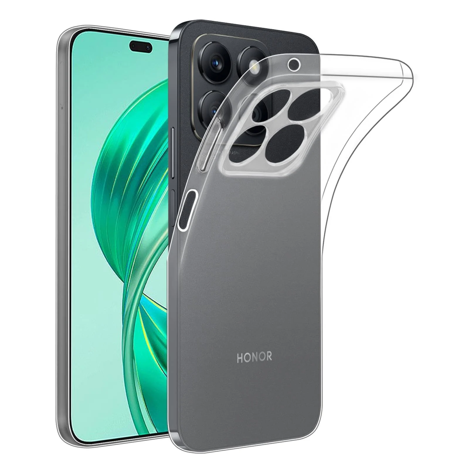 DL3 Mobilak Case Compatible with Honor X8B Case Crystal Soft TPU Gel Case Flexible Silicone Anti-Scratch Camera Protection TPU Cover - Clear
