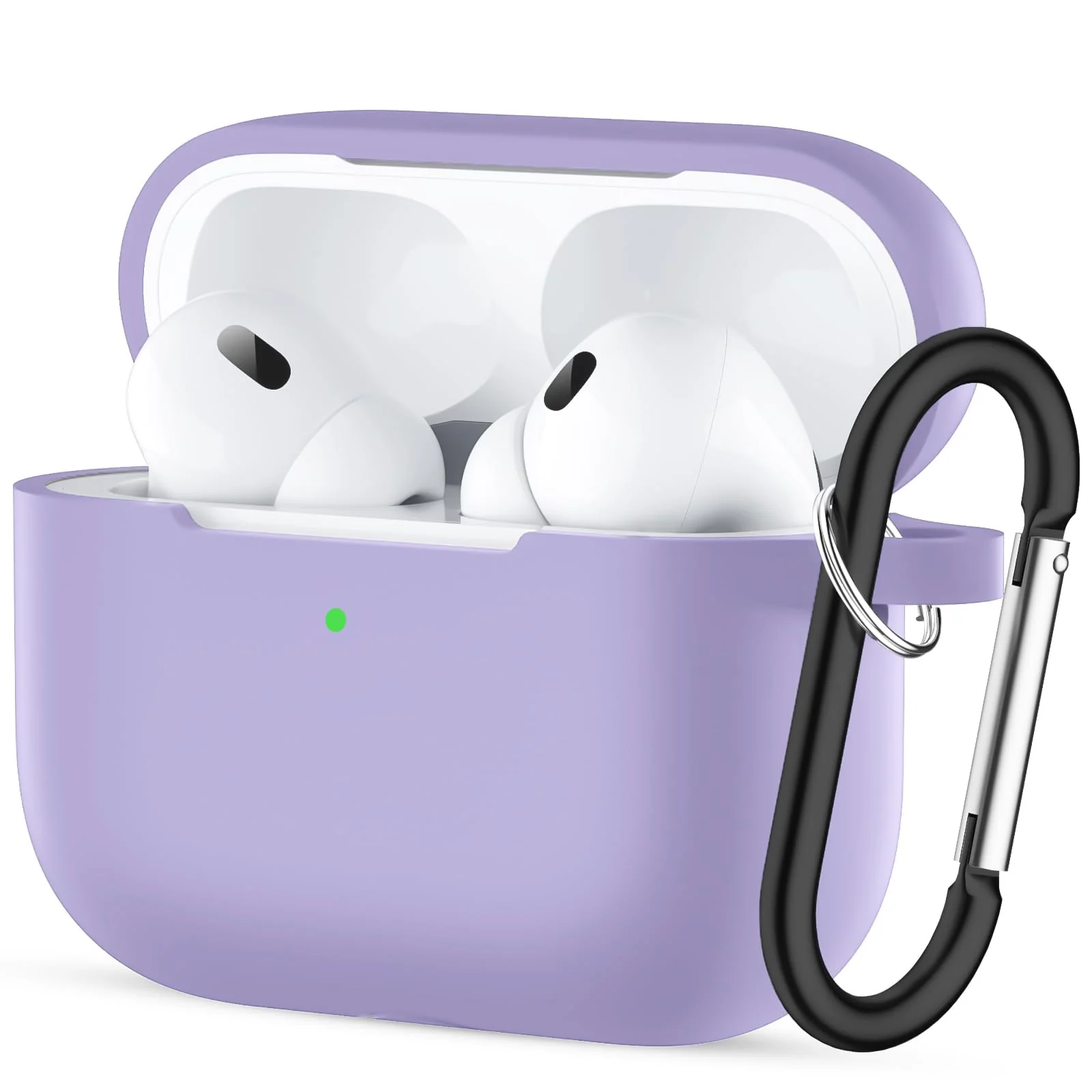DL3 Mobilak AirPods Pro Case Cover, Silicone Protective Charging Case Skin with Keychain Compatible with Apple AirPods Pro Case for Women Men, Wireless Charging, Front LED Visible - Banana Purple