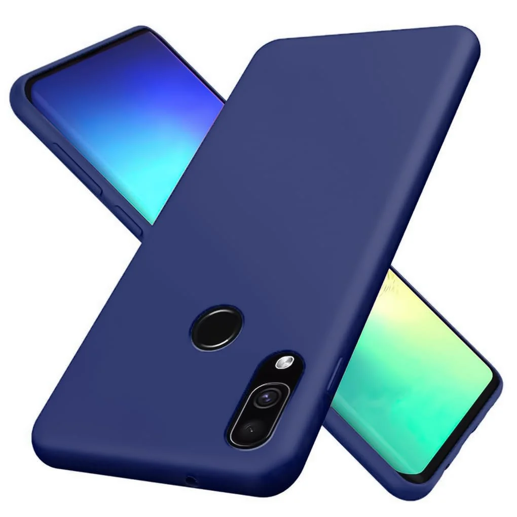 DL3 Mobilak Soft Silicone Protective Case for Huawei nova 3i with Microfiber Lining and Shockproof Design - Blue 2