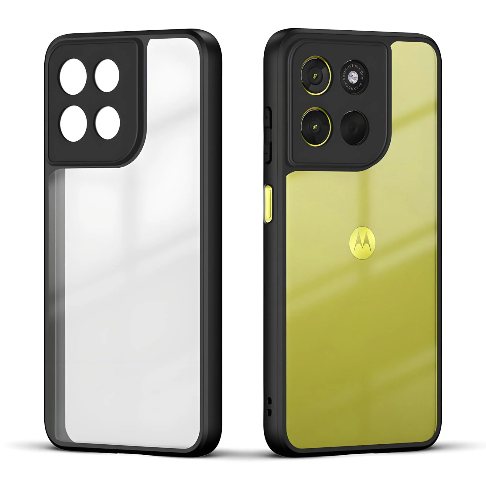DL3 Mobilak Clear PC and TPU Protective Case for Motorola Moto G86 5G, Motorola Moto G86 Power 5G with Camera Protection and Military-Grade Protection - Black