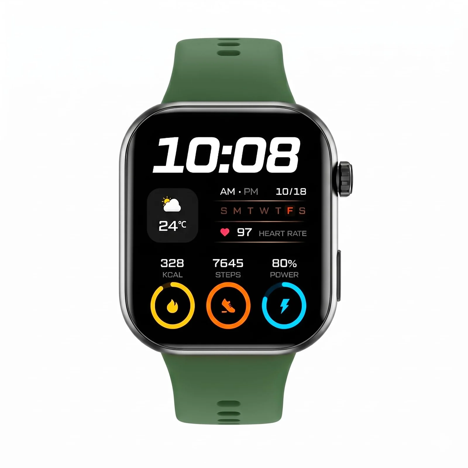 DL3 Mobilak Silicone Bracelet for HONOR Choice Watch 2i Strap, Soft Silicone Sport Replacement Strap for Women/Men, Adjustable Waterproof Sports Band for HONOR Choice Watch 2i - Green