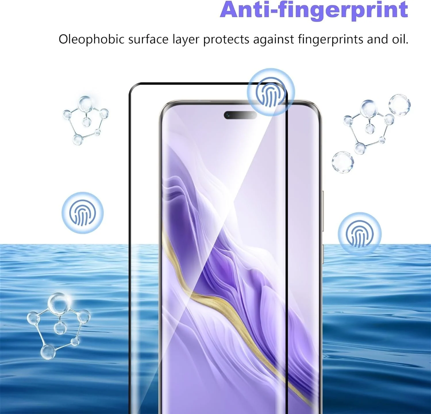 DL3 Mobilak Screen Protector for Honor Magic 6 Pro, Tempered Glass Screen Saver Premium HD Protective, Scratch Resistant, NO-Bubble, 9H Hardness, Full Coverage Film - Clear